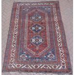 An antique Persian hand made Qashqai carpet, 249 x 171cm.
