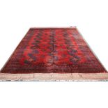 Afghan Bokhara carpet, early/mid 20th Century, 3.60m x 2.80m Condition Rating C/D