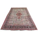 Persian silk Qum carpet, late 20th Century, 2.80m x 1.90m Condition Rating B