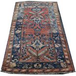 Persian Hamadan rug, mid 20th Century, 1.93m x 1.00m Condition Rating C/D