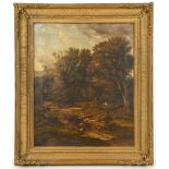 F. Turner (British; 19th century), 'A Quiet Nook', oil on canvas, signed verso. In a giltwood frame,