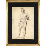 18th/19th century Continental School, 'A Roman Soldier', Standing male figure, graphite. From the