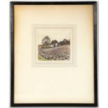 Lucien Pissarro (1863-1944), 'Essex Landscape', watercolour and pencil, monogrammed lower left.