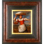 Circle of Pieter Snyers (Flemish; 1681-1752), 'A Maid Carrying a Basket of Eggs, in a Landscape',