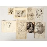 William Etty (1787-1849), A group of drawings, executed c. 1845: Portrait sketch of a woman