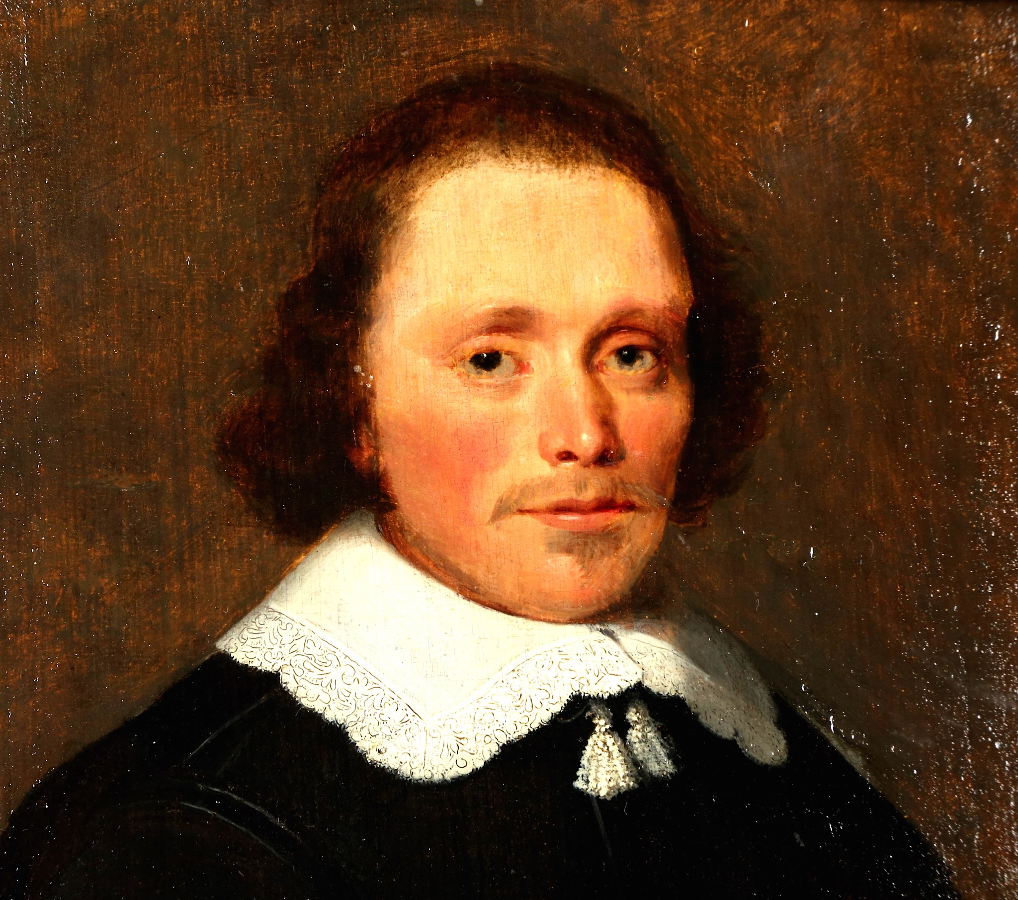 Attributed to Gonzales Coques (Flemish; 1614-1684), 'Portrait of a Distinguished Man'. Oil on panel, - Image 2 of 4