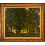 William Knight (British; 1872-1958), 'Forest Scene'. Oil on canvas board, signed lower right. In a