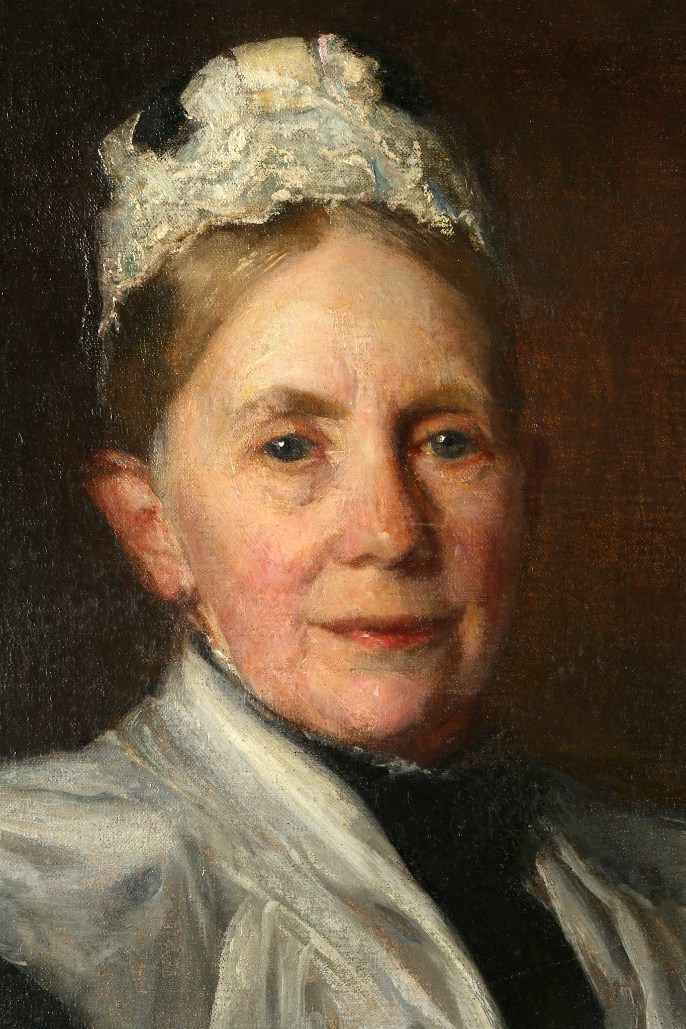 Percy Bigland (1856-1926), 'Portrait of a Maid', oil on canvas, signed lower right and dated 1897. - Image 2 of 5