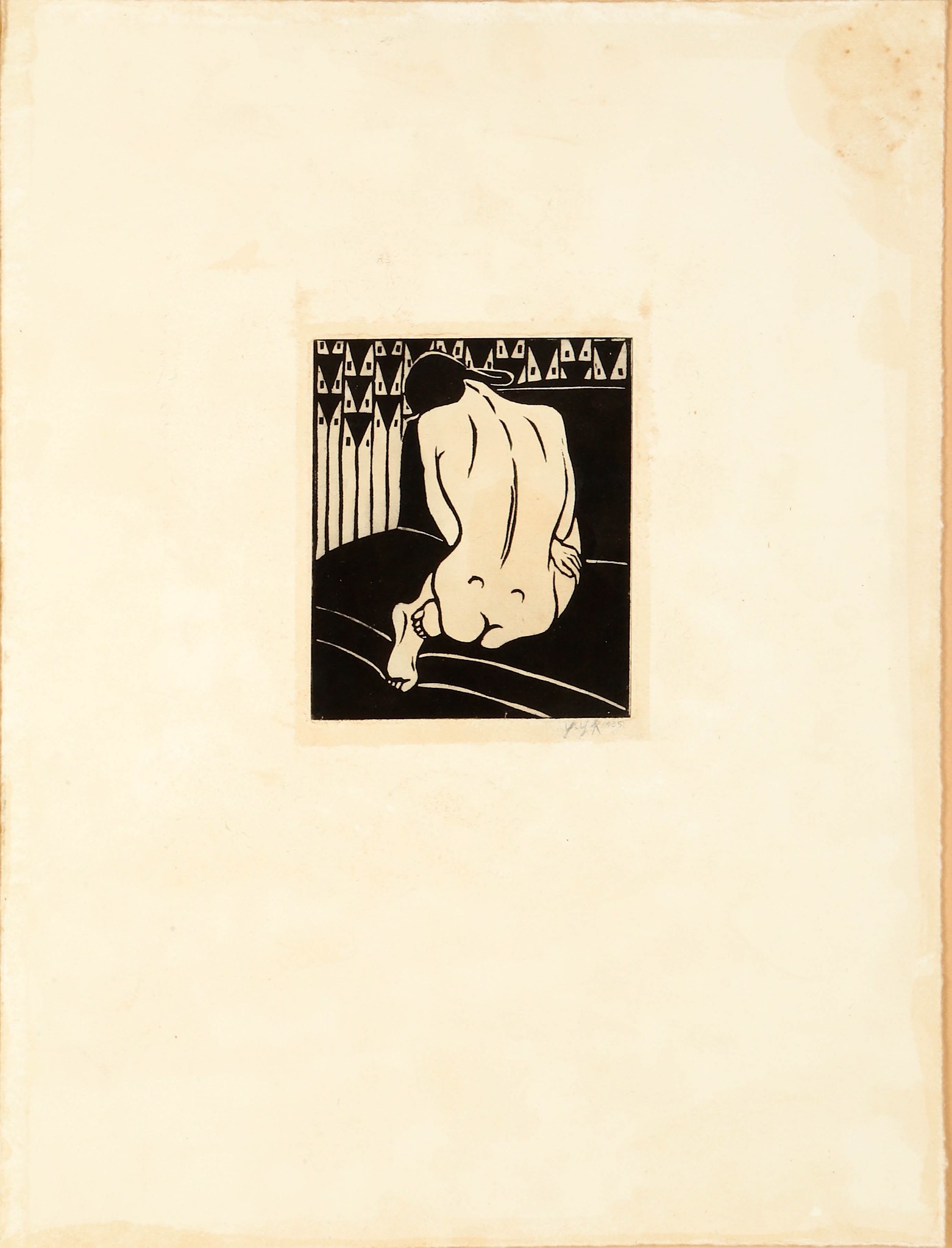 Ernst Ludwig Kirchner (German; 1880-1938), 'Kauernder Akt, vom Rücken gesehen', 'Crouching Nude, - Image 2 of 3