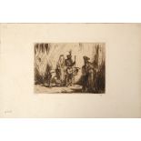 Marius Bauer (Dutch, 1867-1932), 'The Visit', etching, on laid, signed and inscribed 'No.5' in