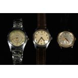 A 10k gold filled Bulova wrist watch and two others