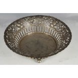 A continental .800 silver fruit bowl with flared rim