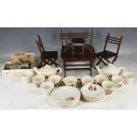 A 1930's child's nursery pottery tea service, one titled 'Three Bears' including two teapots, and