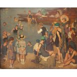 Percy William Gibbs (1894-1937), 'The Bathers', oil on canvas, signed lower right, circa 1930,