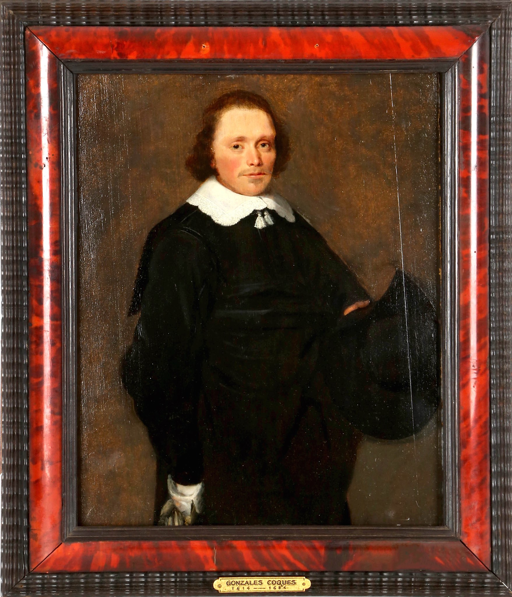 Attributed to Gonzales Coques (Flemish; 1614-1684), 'Portrait of a Distinguished Man'. Oil on panel,