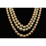 WITHDRAWN Vintage triple strand pearl necklace with diamond clasp (interchangeable single/double/