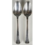 A pair of George III table / serving spoons by William Ely & William Fearn, London 1776 (2)