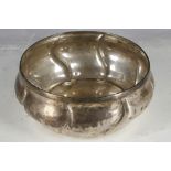 A continental .800 silver bowl of compressed lobed form