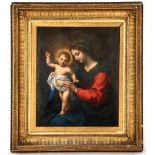 After Carlo Dolci (1616-1686), 'Madonna and Child', oil on canvas. A copy of the painting in the