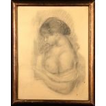 After Pierre-Auguste Renoir (French; 1841-1919), Female nude with drapery, a monochrome heliogravure