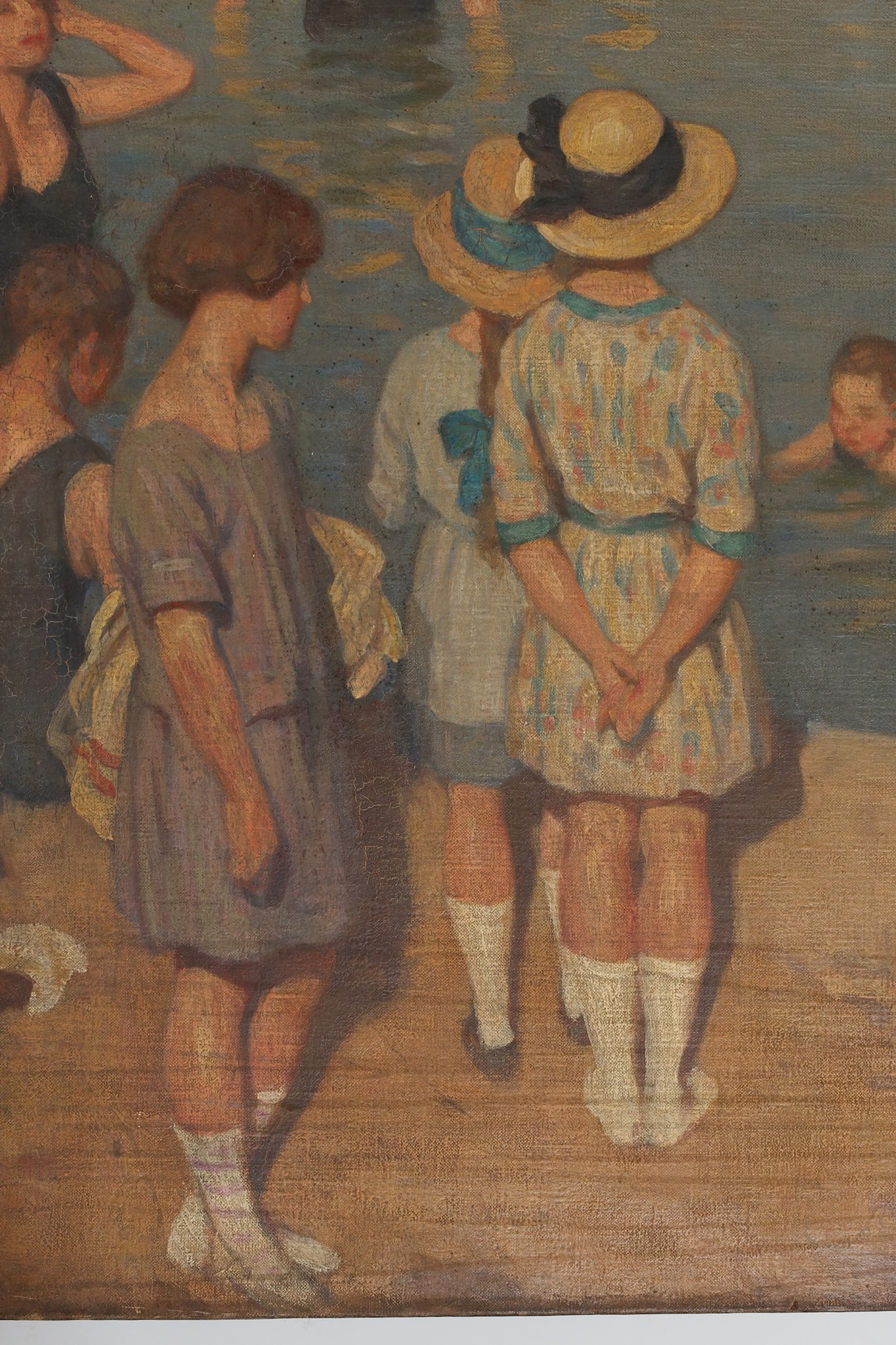 Percy William Gibbs (1894-1937), 'The Bathers', oil on canvas, signed lower right, circa 1930, - Image 11 of 12