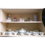 A good mixed lot of British and continental pottery and porcelain items comprising a part tea