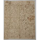 JAMES FRANCIS STUART – ‘JAMES III’ – THE ‘OLD PRETENDER’ interesting letter (probably a contemporary
