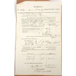MILITARY attractive partially printed document with ms insertions dated October 16th 1813 signed