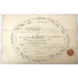 An attractive Scottish Burgess Ticket - BURGESS TICKET - attractive printed document with ms
