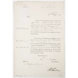 MILITARY WELLINGTON AND WATERLOO – AUTOGRAPH – HENRY HARDINGE, VISCOUNT, SUCCEEDED WELLINGTON AS