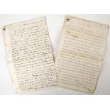 OTTOMAN –SERBIAN WAR  1876  two extensive letters being copies on onion paper of the originals