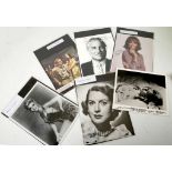 CINEMA/ENTERTAINMENT- AUTOGRAPHS group of approximate 19 signed photographs etc with signatures