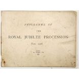QUEEN VICTORIA’S DIAMOND JUBILEE 1897 original programme for the Jubilee procession June 22nd