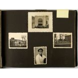WWII- GERMAN ARMY large photo album containing approximate 200 photos showing scenes of
