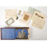 COMMONPLACE ALBUM delightful collection of manuscript poetry, sketches, and other ephemera c early/