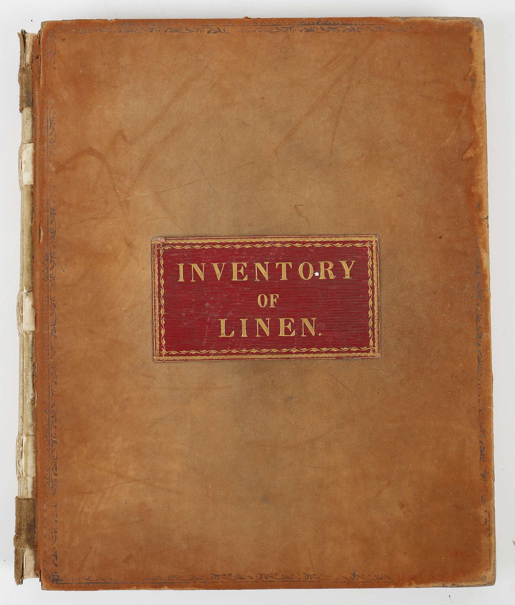 EPHEMERA – INVENTORY Ms inventory of the House Linen at Hawnes Park dated 1852, contained in an