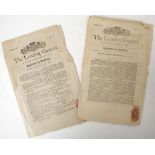 NAPOLEONIC WARS – ALEXANDRIA CAMPAIGN two editions of the London Gazette dated May 15th and