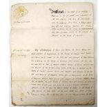 WALES –THE BARMOUTH FERRY document written on 22pp large legal folio dated 1830 being a contemporary