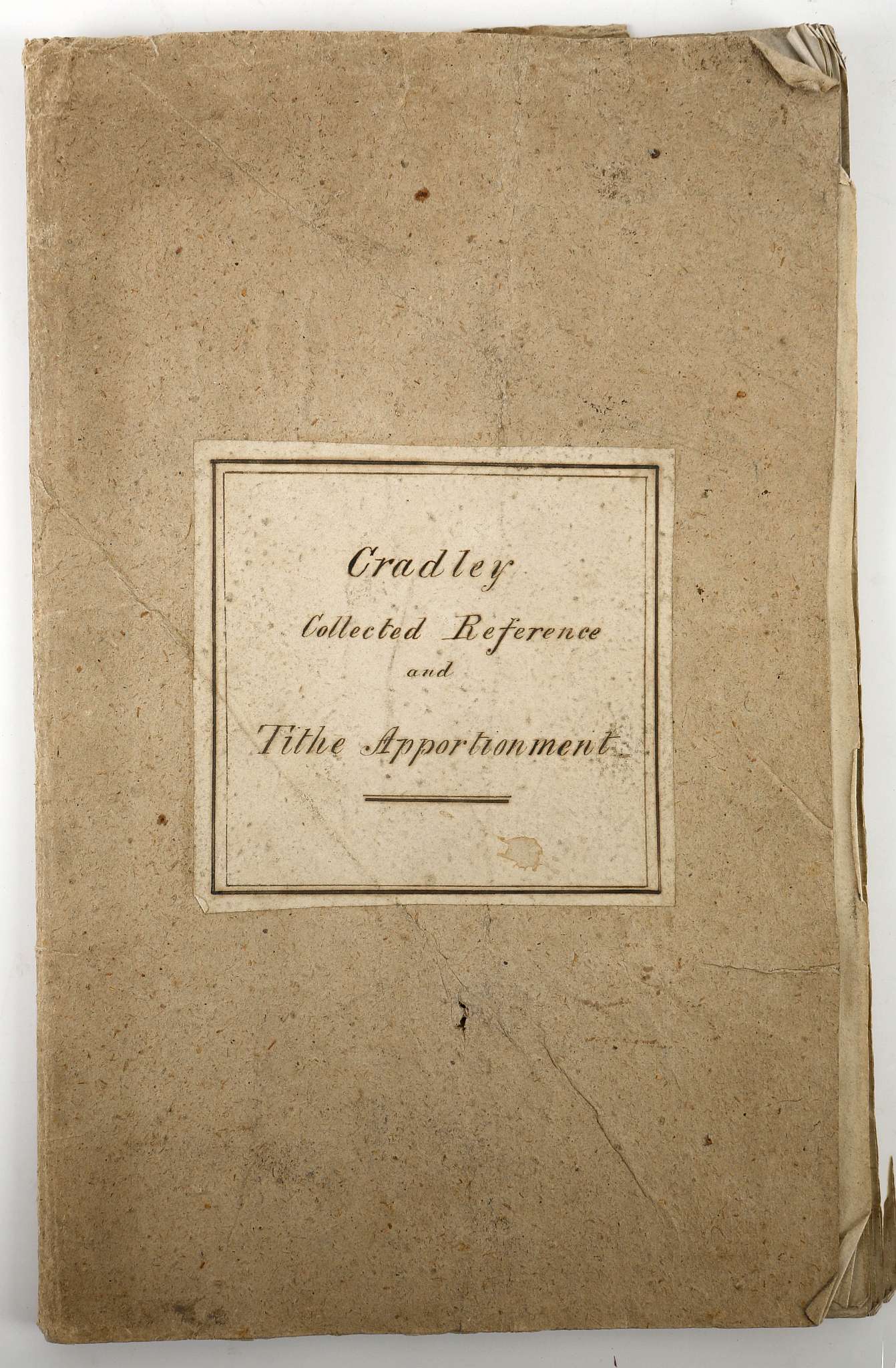 WEST MIDLANDS/WORCESTERSHIRE – CRADLEY the original title apportionment book for Cradley dated 1844,