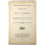 SOUTH AFRICA/ZIMBABWE – THE BECHUANALAND RAILWAY printed report dated 1898/9 detailing