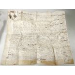 WILLIAM AND MARY - Dorset document from their joint reign being a large vellum indenture between