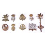 BRITISH ARMY MILITARY CAP BADGES;