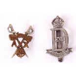 BRITISH ARMY MILITARY CAP BADGES;