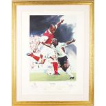 Ian Wright by Gary Keane, limited edition print, signed and numbered 23/495