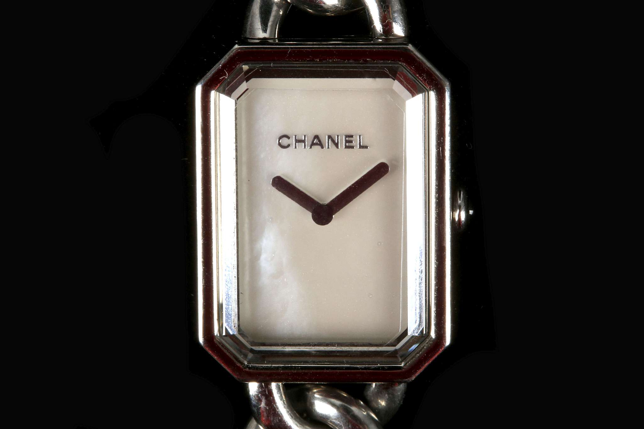 A ladies stainless steel Chanel 'premiere chain' d