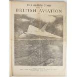 Folio size book; The Times Survey of British Aviation, c.1953, green cloth