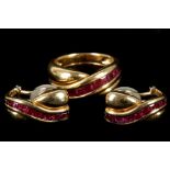 A Christopher Bernard No.18, 18ct gold and ruby cr