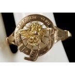 A German 14k gold Society ring from the Vienna Cyc