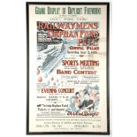 A 1922 poster for Railway Men's Orphan Fund, held