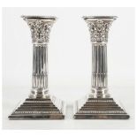 A pair of late Victorian hallmarked silver Corinth